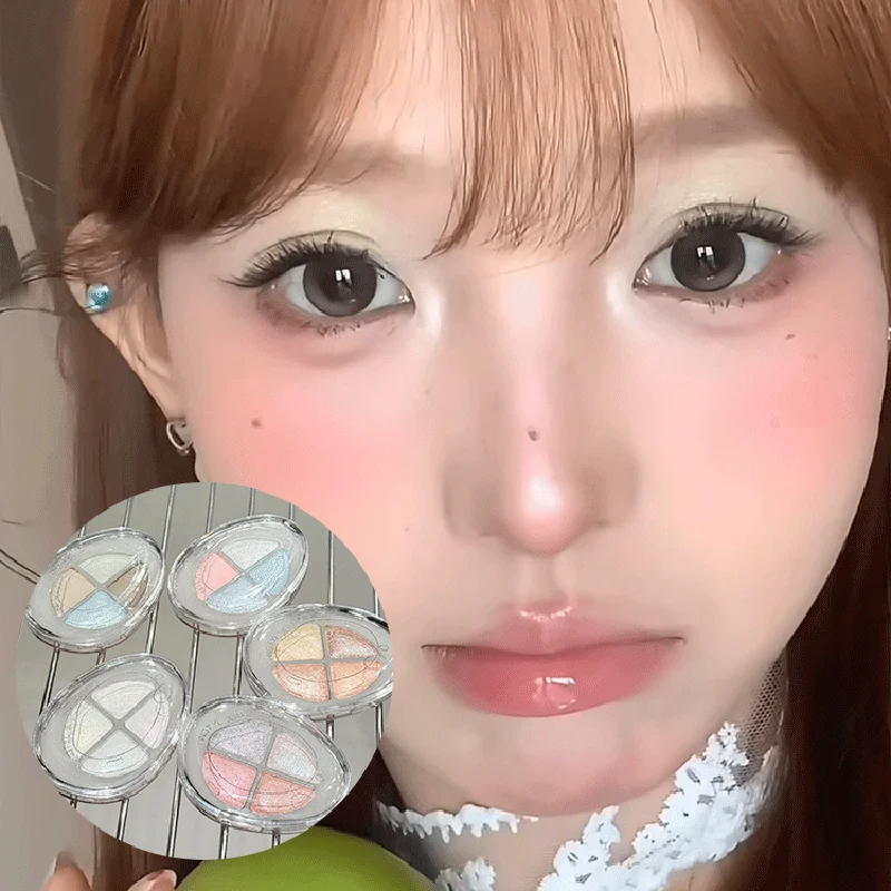 Palet Rias Mata dengan 4 Warna - Highlighter Bronzer Palette ulasan dan harga
