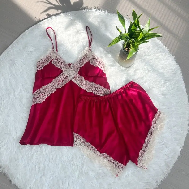 Romantic Style Women's Nightdress Set New Loungewear Nightdress Luxury  Pure Desire Princess Style Lace Sling 2026  Underwear