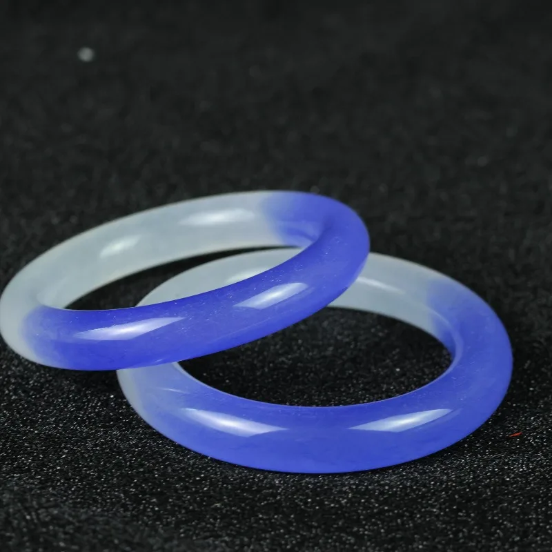 

New Natural High Ice Quartzite Jade Blue Purple Bracelet