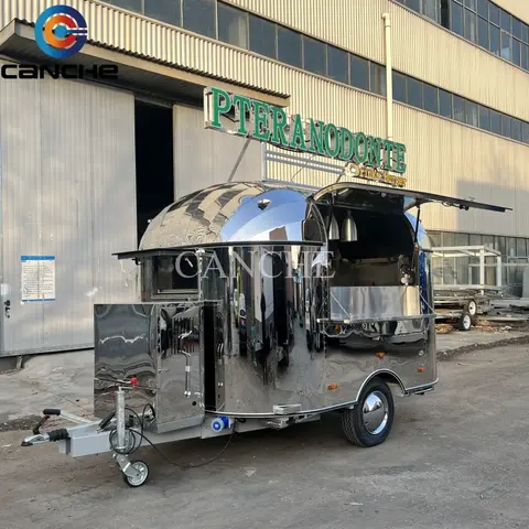 Street Using Fast Food Truck with Full Kitchen Food Cart For Sale Ice Cream Mini Food Trailer