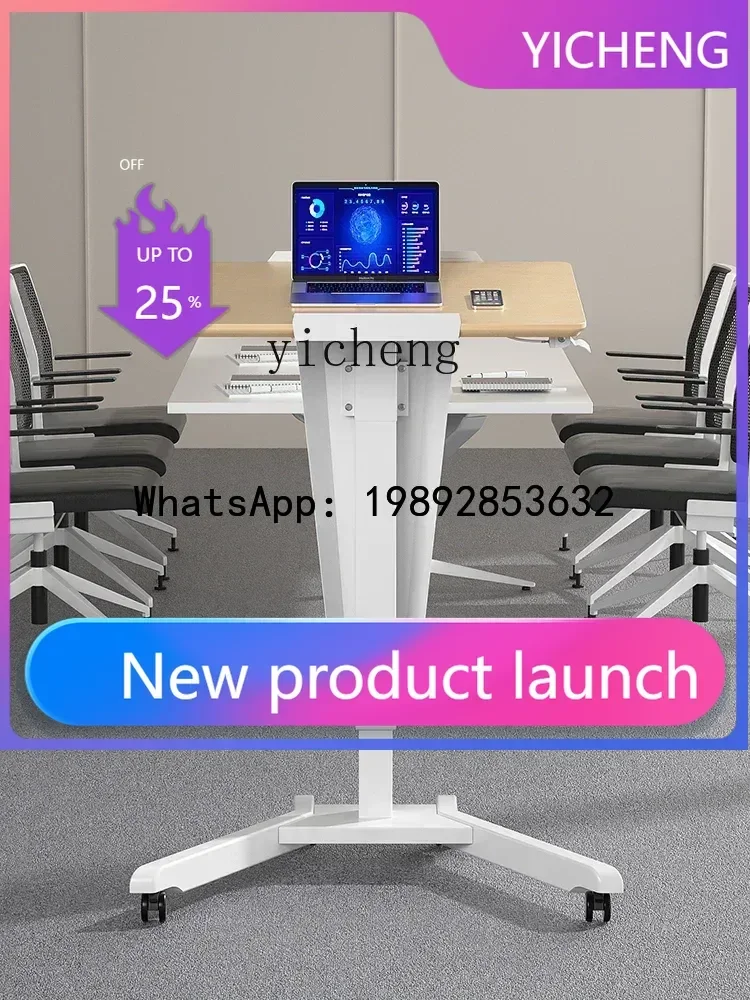 

Lecture Desk Front Desk Reception Desk Training Meeting Room Small Podium Modern Simple Movable Lifting Table