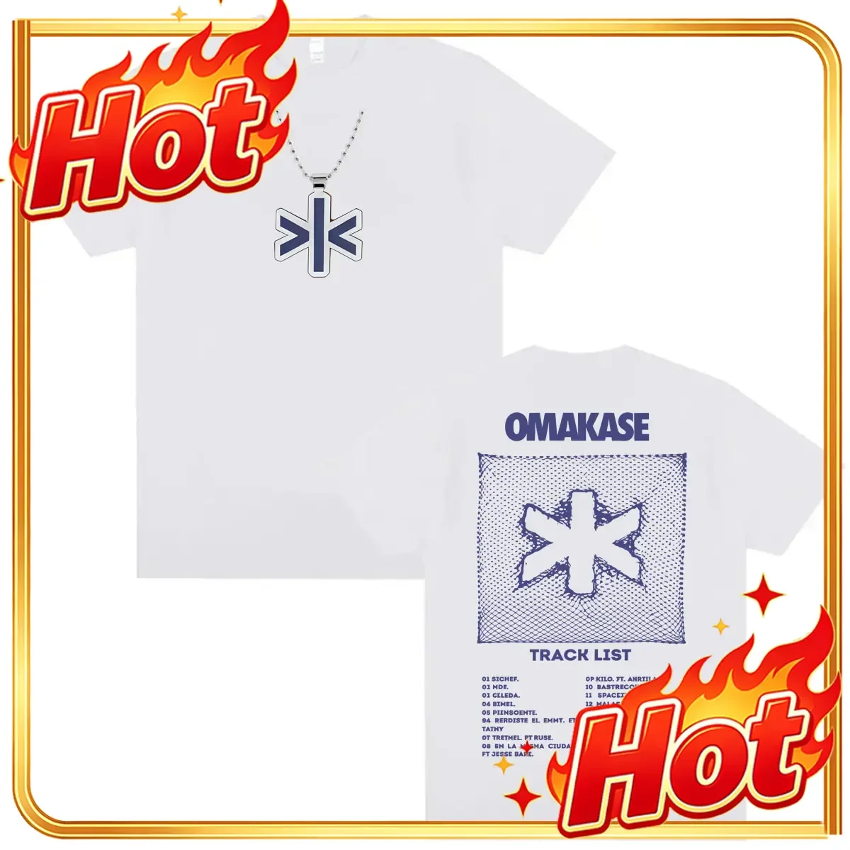 Alvaro Diaz Omakase Album Track List Tee Shirt Men's Clothes Fashion Gothic Classic T Shirt Casual 100% Cotton Oversized T-shirt
