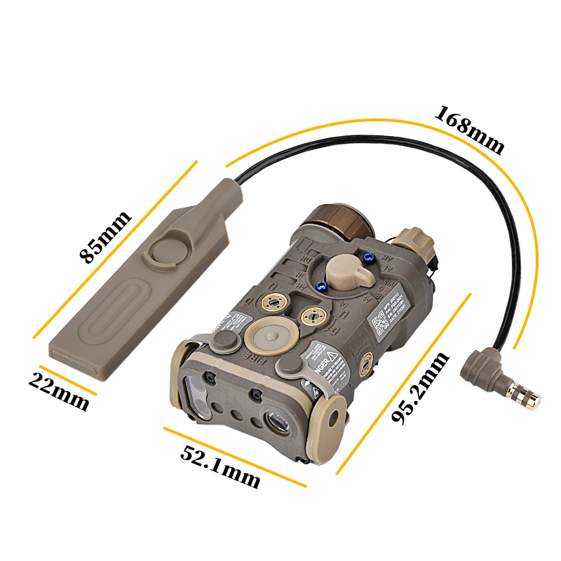 نايلون L3 NGAL LA-23 PEQ تهدف IR ليزر + مصباح ليد جيب مفتاح ضغط عن بعد LA23 التوصيل مع جبل الإصدار الجديد PEQ15 #6