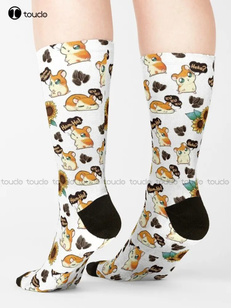 Hamtaro Socks Girls Soccer Socks Personalized Custom Unisex Adult Teen Youth Socks Custom Gift 360° Digital Print Streetwear