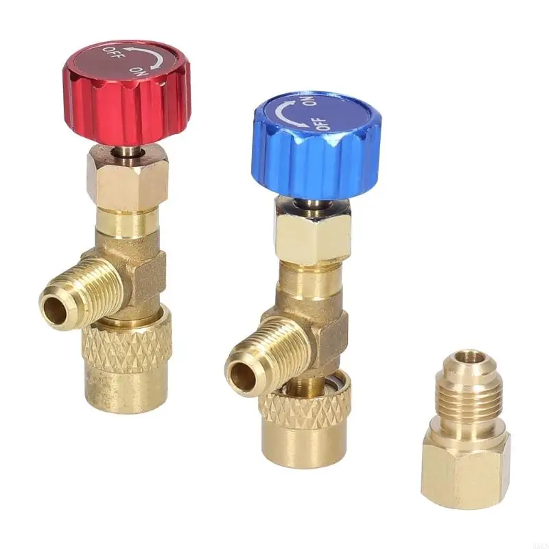 

Connector R22 R410 Air Conditioner Safety Valves Connection Adapter with 5/16 to 1/4 SAE Hose Thread Adapter