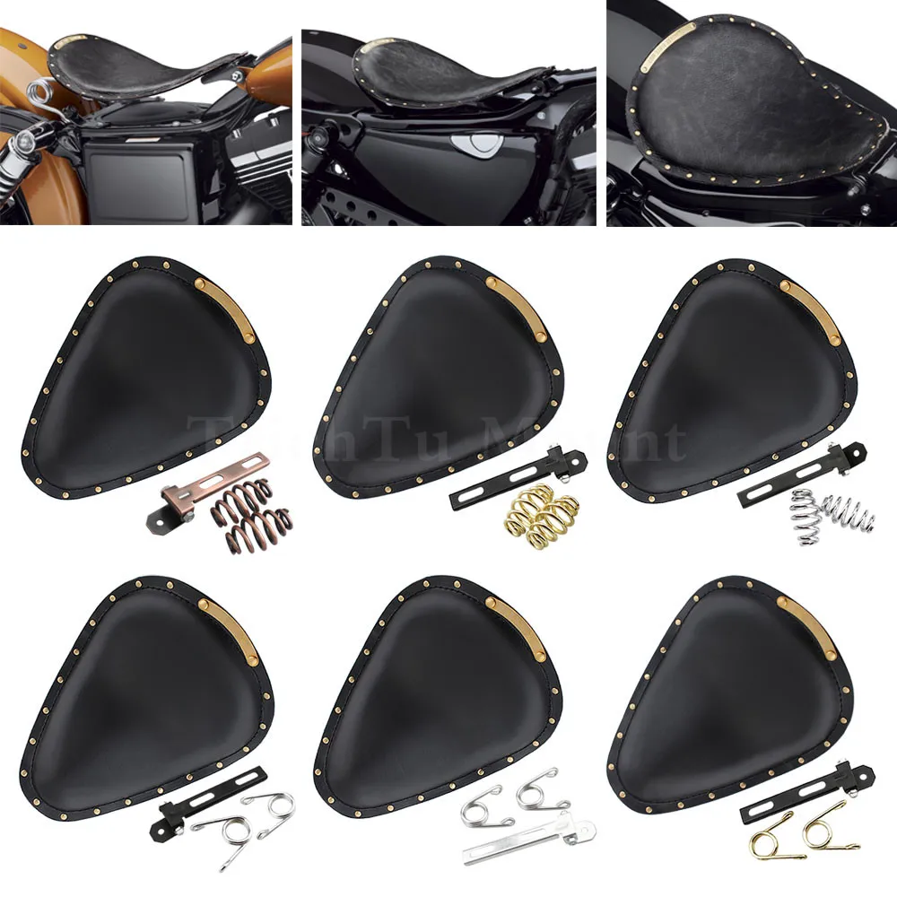 

Motorcycle Solo Seat Cushion Retro moto accesorios Asientos Chopper Saddle Spring Bracket For Harley Davidson Sportster Iron 883