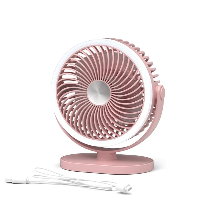 

SZ High-Quality Rechargeable USB Fan Battery Desk Fan LED Light Camping Fan for Better Cooling Room, Office, Travel