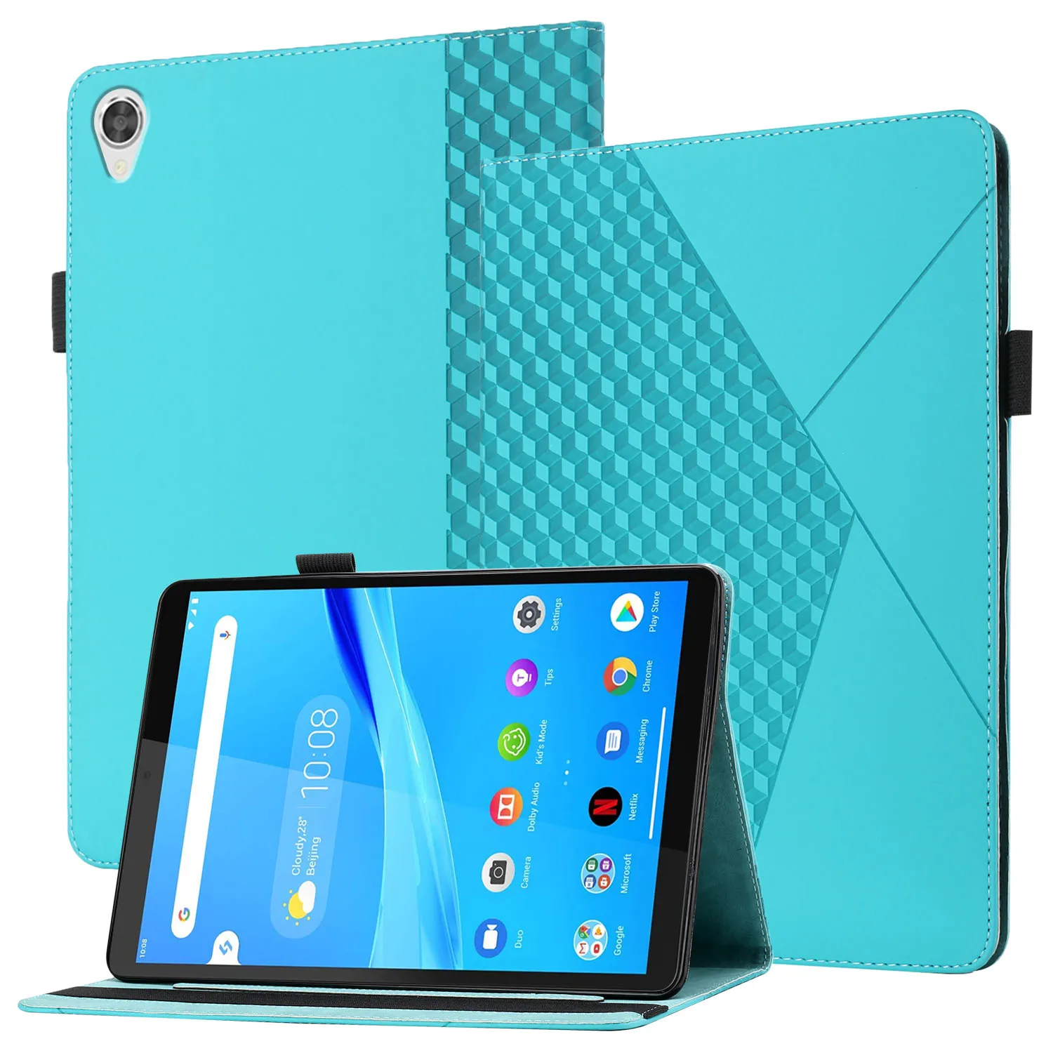 

For Lenovo Tab M10 HD 2nd Gen Tablet Case 10.1" Full Rim Diamond Skin Feel Soft Shell Leather Case TB-X306X/FC/M/N