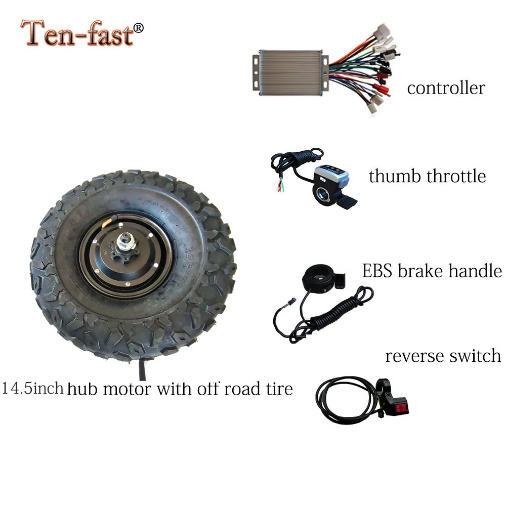 Electric Powered Wheelbarrow Hub Motor Conversion Kits 14.5