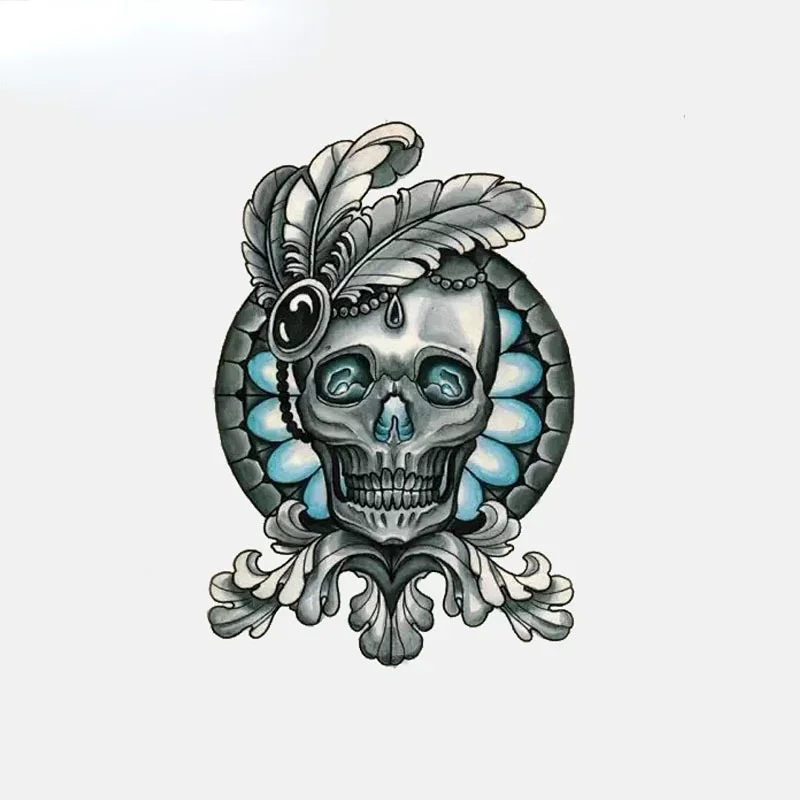 13cm Skull Decal Car Decals Stickers on Motorcycle Personality, Exterior Parts Accessories Cover Scratches PVC Sticker Cute,