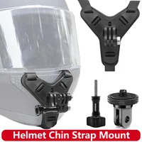 Extensión de Correa para Montar en la Barbilla del Casco de Motocicleta, Compatible con Cámaras GoPro Hero 13 12 11 10, SJCAM, AKASO, DJI Osmo Action