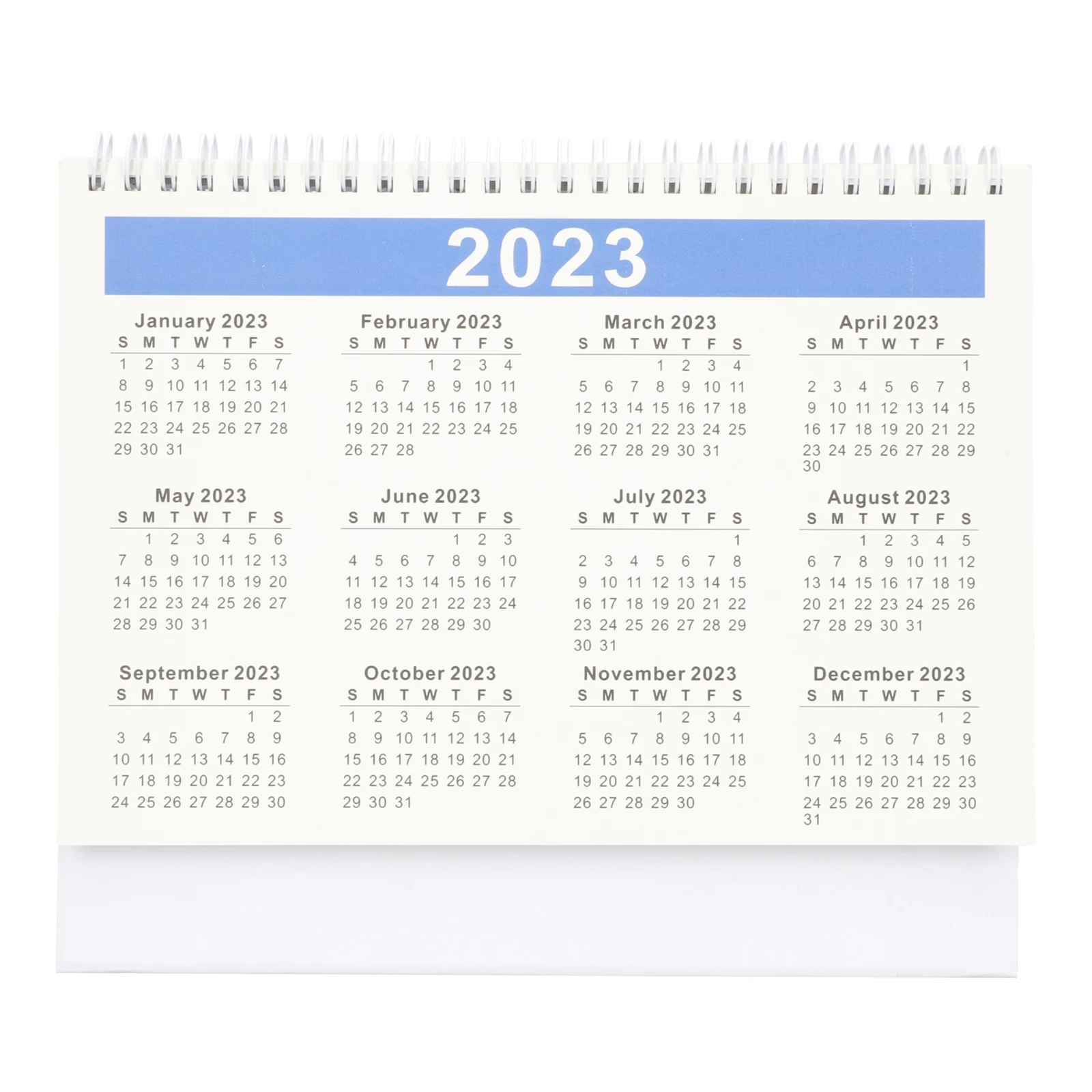 

Desktop 2023 English Calendar Thick Paper Sturdy Bracket for Office Home Desk Calendar Ornament 2022-2023 Academic Planner