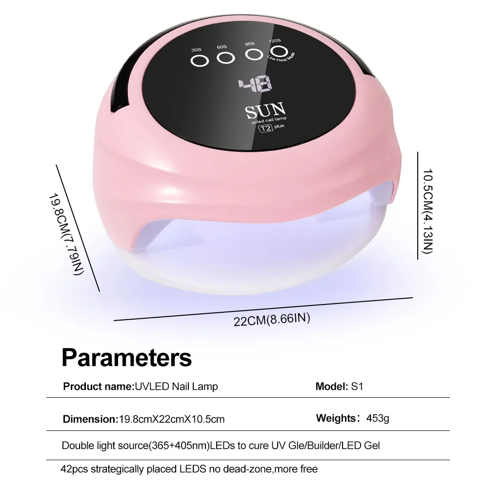 Led Uv Licht Droger Voor Nagels Gel Polish Met 42 Leds 4 Timer Instelling Lcd-Scherm Auto Sensor Professionele Nagel Licht