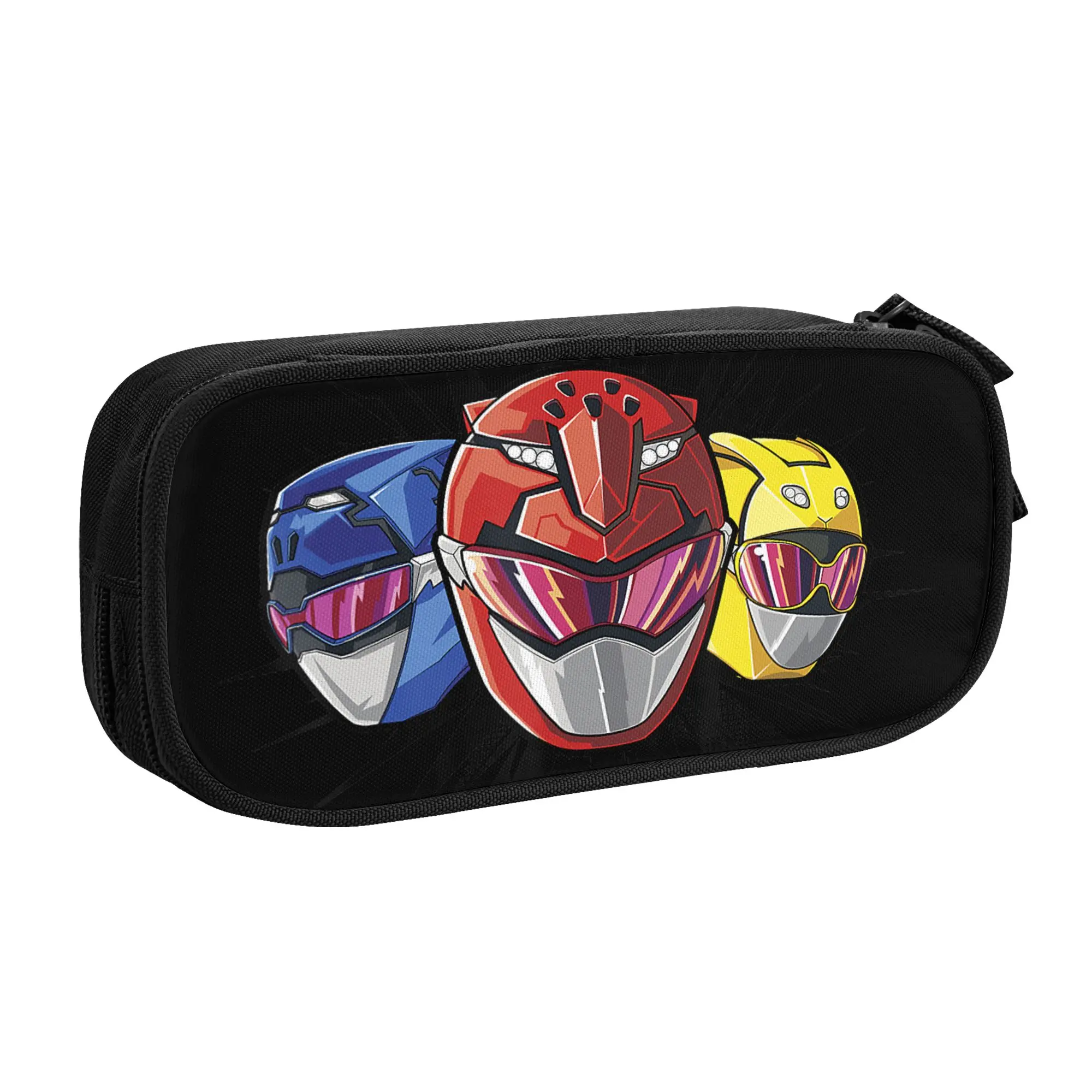 Large Capacity Bags for Child Cartoon Power Rangers Group Shot Beast Morphers Helmets  School Pencil Bag for Boys Gilrs Kids