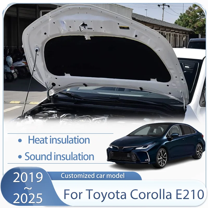 Car Sound Insulation Mat For Toyota Corolla E210 Saloon 2019~2025 2020 Heat Insulation Front Hood Lining Sound Auto Accessories