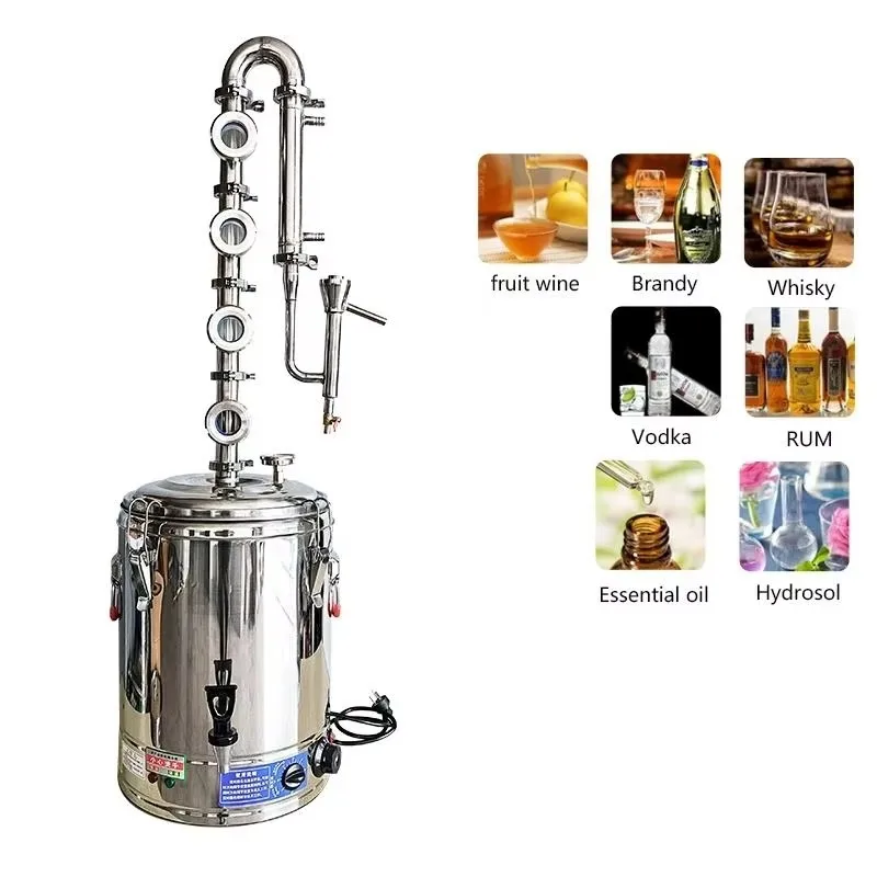 

33L Electric Stainless Steel Distilled Water Machine Private Alcohol Still Whisky Gin Brewing Machine