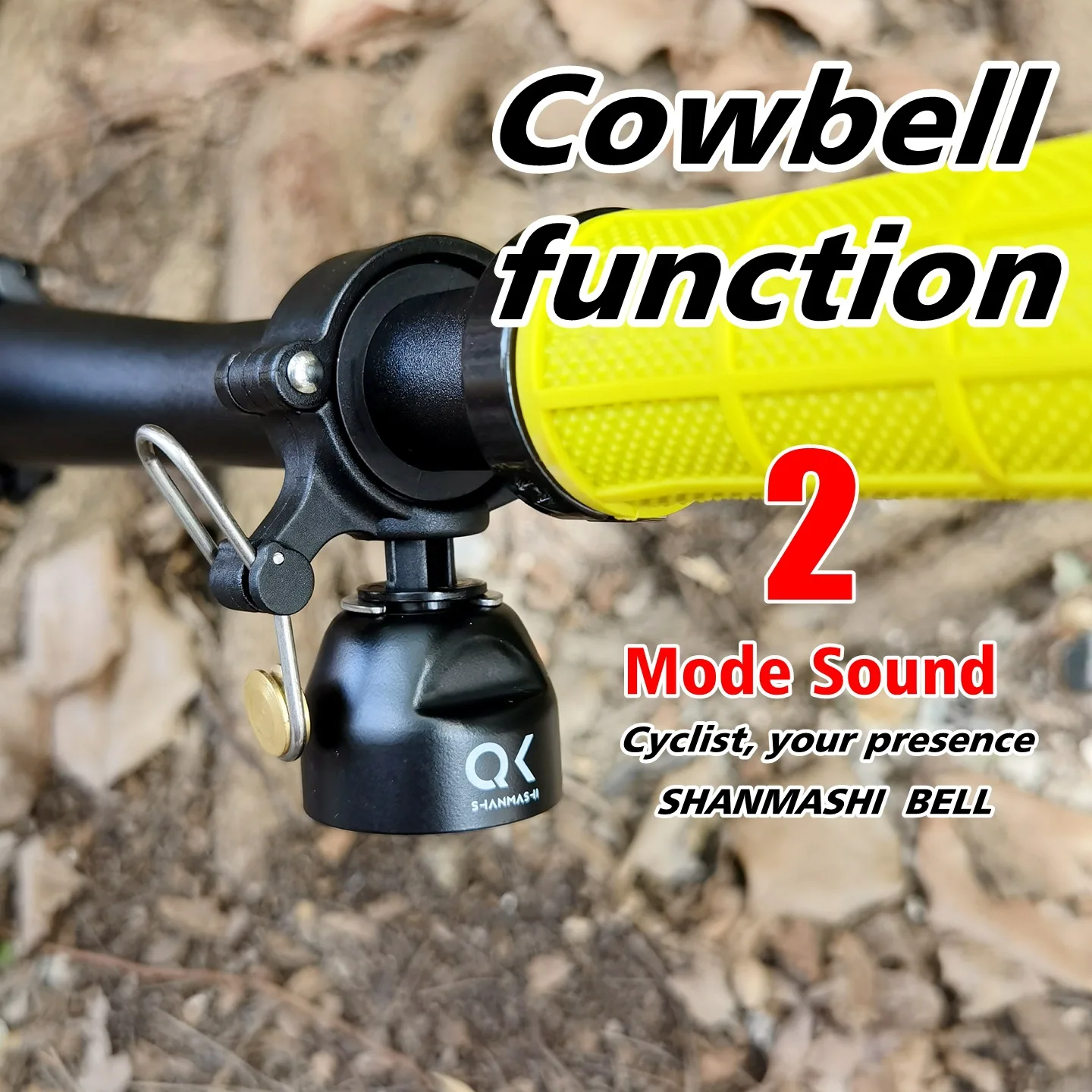 

Dual-mode mountain bike cow-head rattle bicycle loud hand-beating copper bell road bike bent handlebar bell