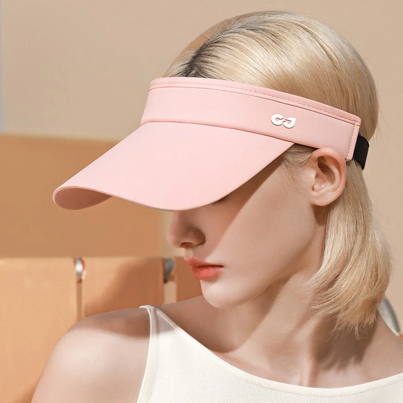 Summer Sun Hats Empty Top Sun Hat for Women Adjustable UV Protection Visor Cap Sport Tennis Golf Running Sunscreen Baseball Cap