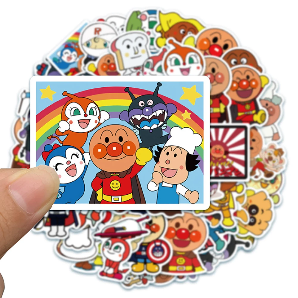 10/30/50Pcs Cartoon Anpanman Stickers for Suitcase Skateboard Laptop Luggage Fridge Phone Car Styling DIY Decal Sticker