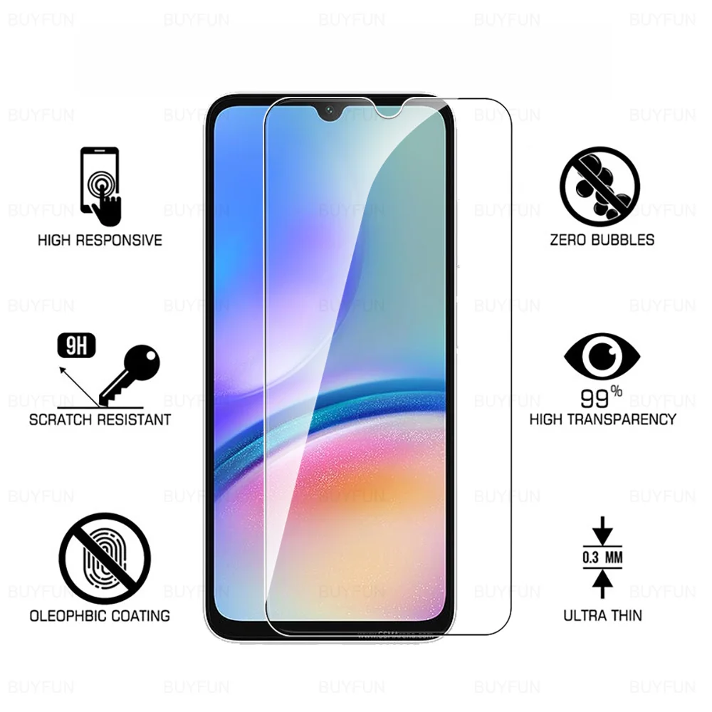 2in1 Front Tempered Glass Case For Samsung Galaxy A05s Lens Protective Film Samsang A05 A15 4G A25 A35 A55 5G Screen Protector