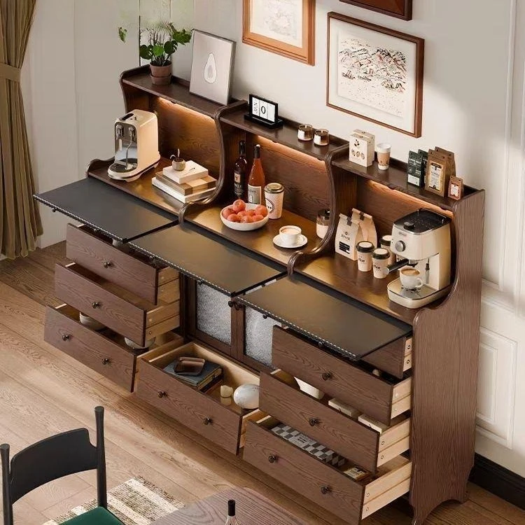

Kangaroo French dining side against the wall module medieval tea integrated living room kitchen solid wood locker storage wine