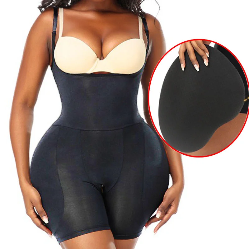 

Dimmkof Open Bust Hip Enhancer Shapewear Hip Dip Smooth Bodysuits Underbust Hip Enhancer Panties Open Crotch Butt Lifter Padded