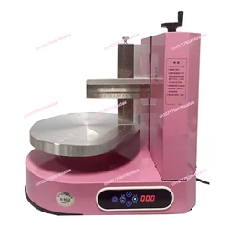 Semi Automatic Birthday Cake Smoothing Coating Machine Cakes Plastering Cream Coating Filling Machine Cooing Baking Appliance