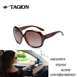 Polarized sunglasses women new fashion trendy black frame women's glasses driving large frame round face vintage sunglasses