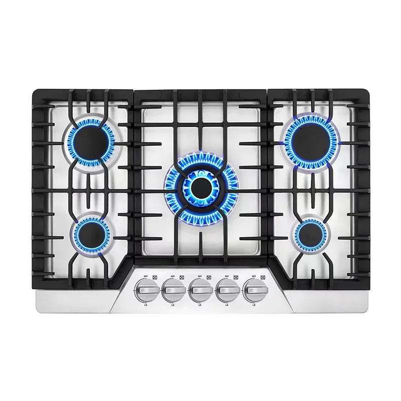 Gas stove Multi-head stove Cooking utensil Stainless steel gas stove 5-head gas stove with dual-purpose gas stove