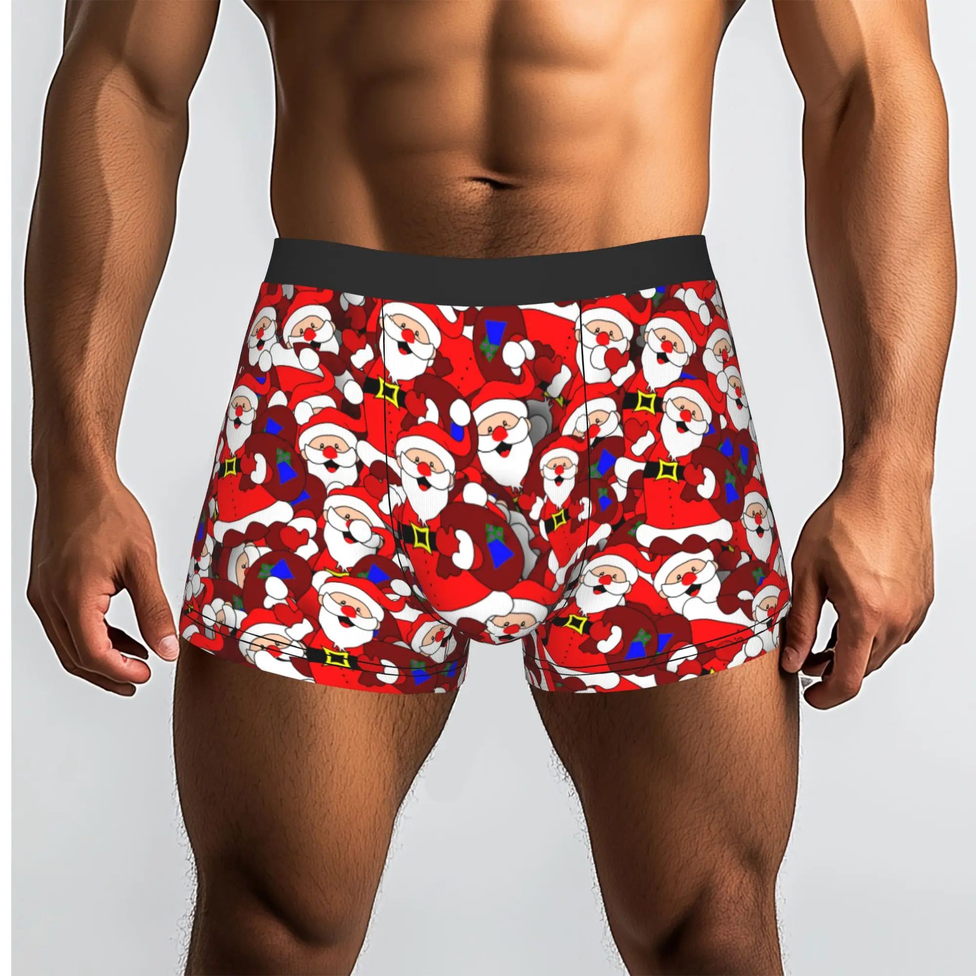 Customized Vintage Santa Clause Holiday Gifts Boxer Shorts For Homme 3D Print  Underwear Panties Briefs Soft Underpants
