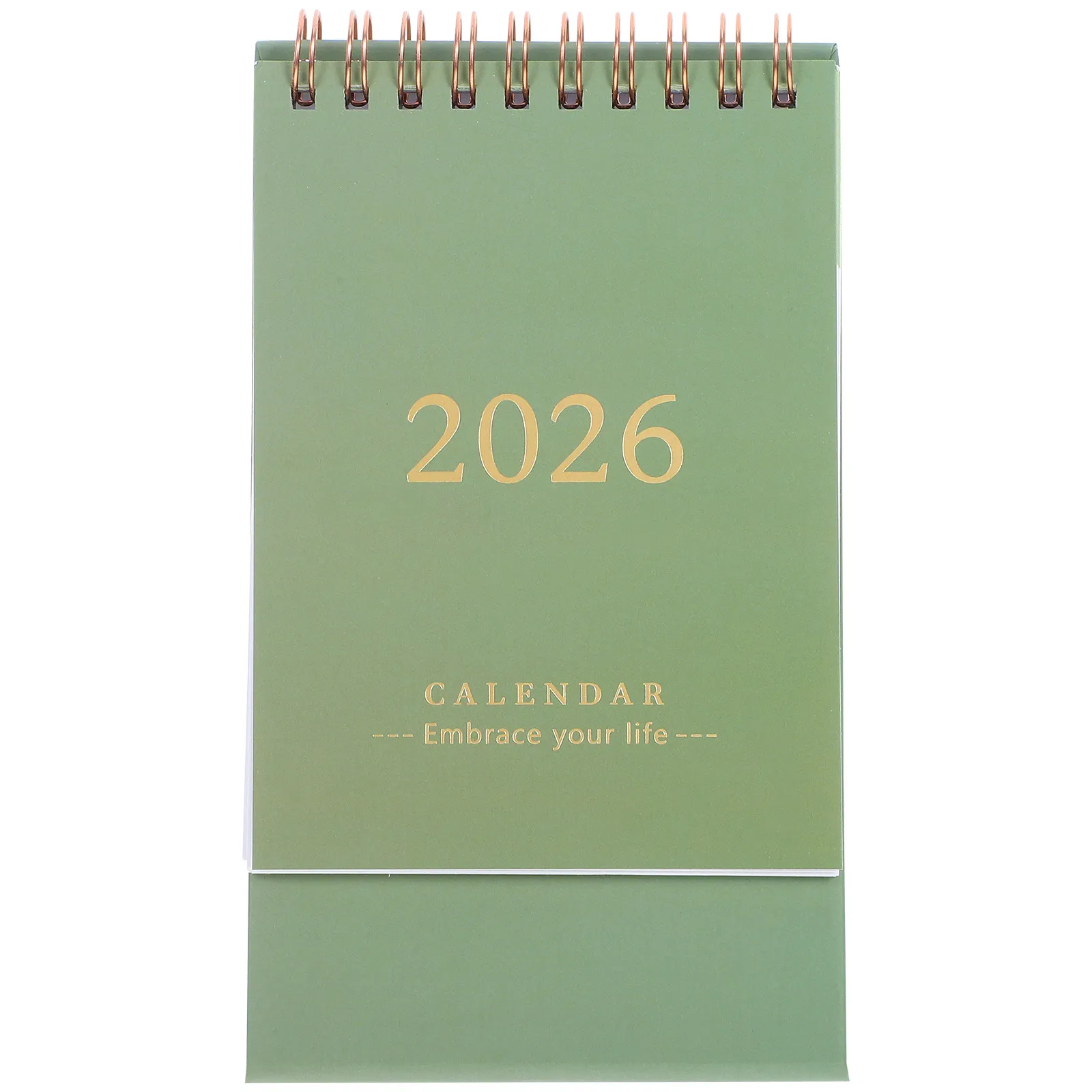 2026 Desk Calendar Minimalist Stand Up Planner Green Compact Monthly Desktop Schedule Organizer Office Use Desk Calendar