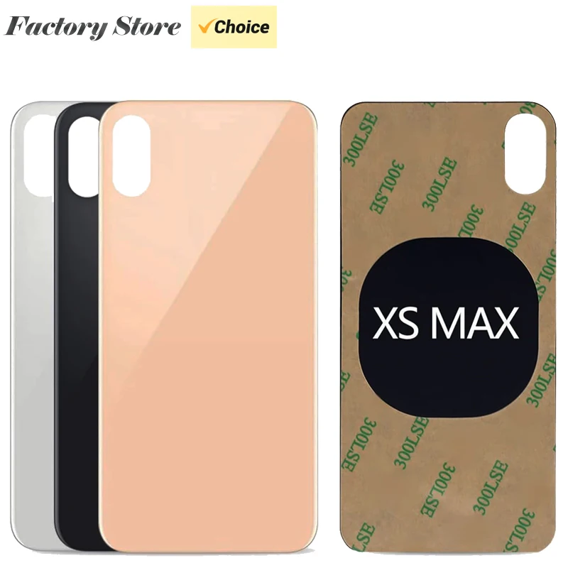 QIYI Back Glass for iPhone XS Max A1921 A2101 A2102 Back Glass Replacement Back Glass Rear Battery Cover For iPhone Housing