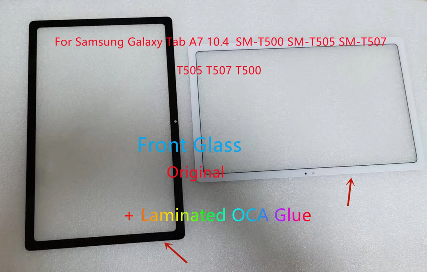 

Новый 10,4-дюймовый сенсорный экран для Samsung Galaxy Tab A7 SM-T500 SM-T505 SM-T507 T500 T507 T505, переднее стекло + тест на ламинированный клей OCA
