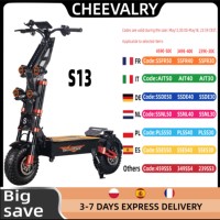 Cheevalry S13 2*4000W Powerful City commuting Electric Scooter 60V 40AH Battery Adult E-Scooter   14 Inch Tire Off-Road EScooter