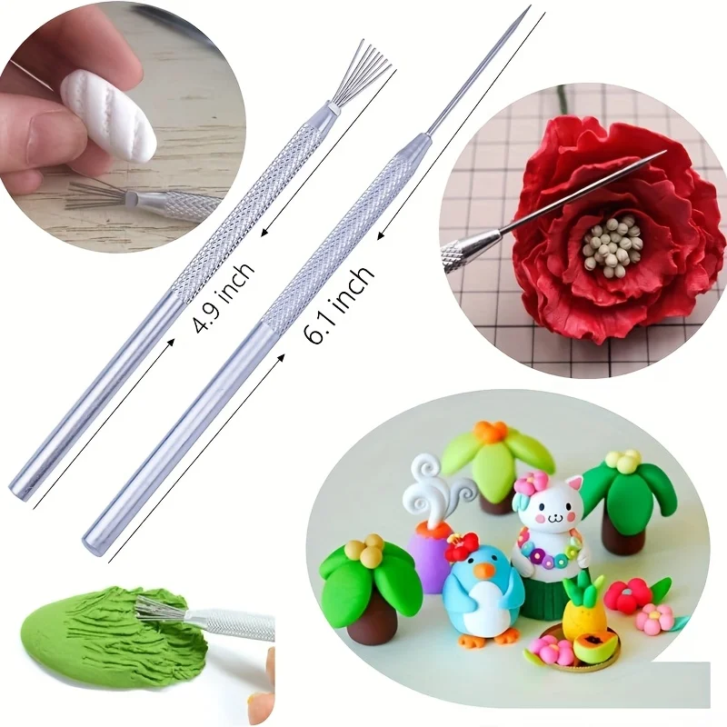 8Pcs Aluminum Rod Ceramic Tool Set, Clay Sculpting Tools, Pottery Modeling Carving Knife Scraper for Precision Sculpture view 6