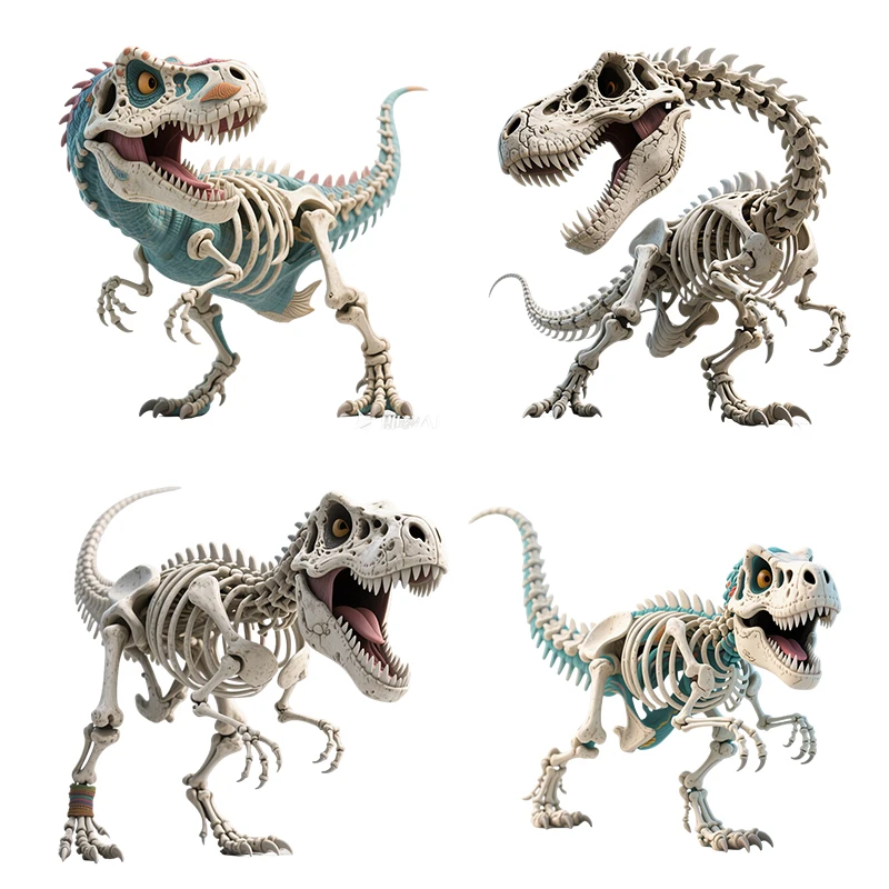 Three Ratels CAB118 Dinosaur Skull Stickers for Home Wall Stickers Computer decal Personalized car sticker waterproof