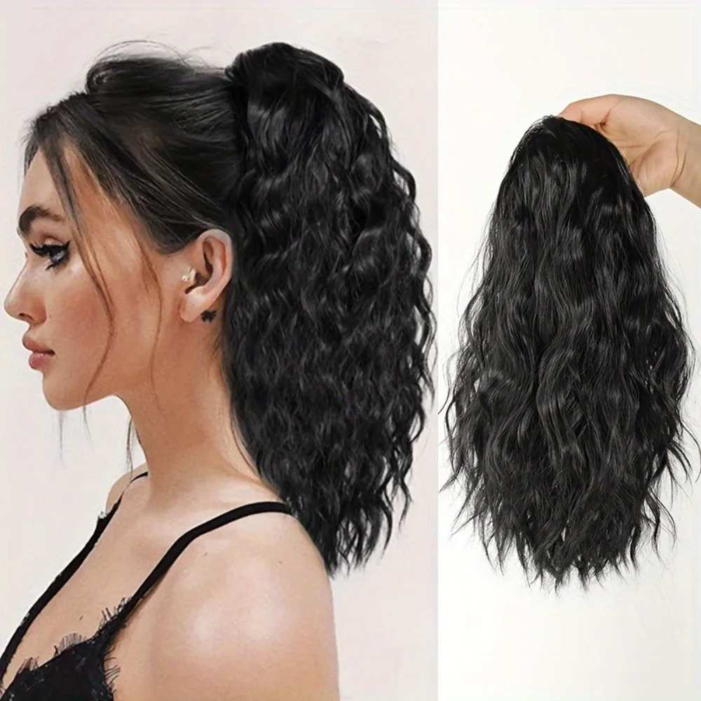 

Vintage 30cm Wig Claw Clip Synthetic Detachable False Hair Clip Curly Wavy Long Hair Ponytail Hairpin Hair Accessories