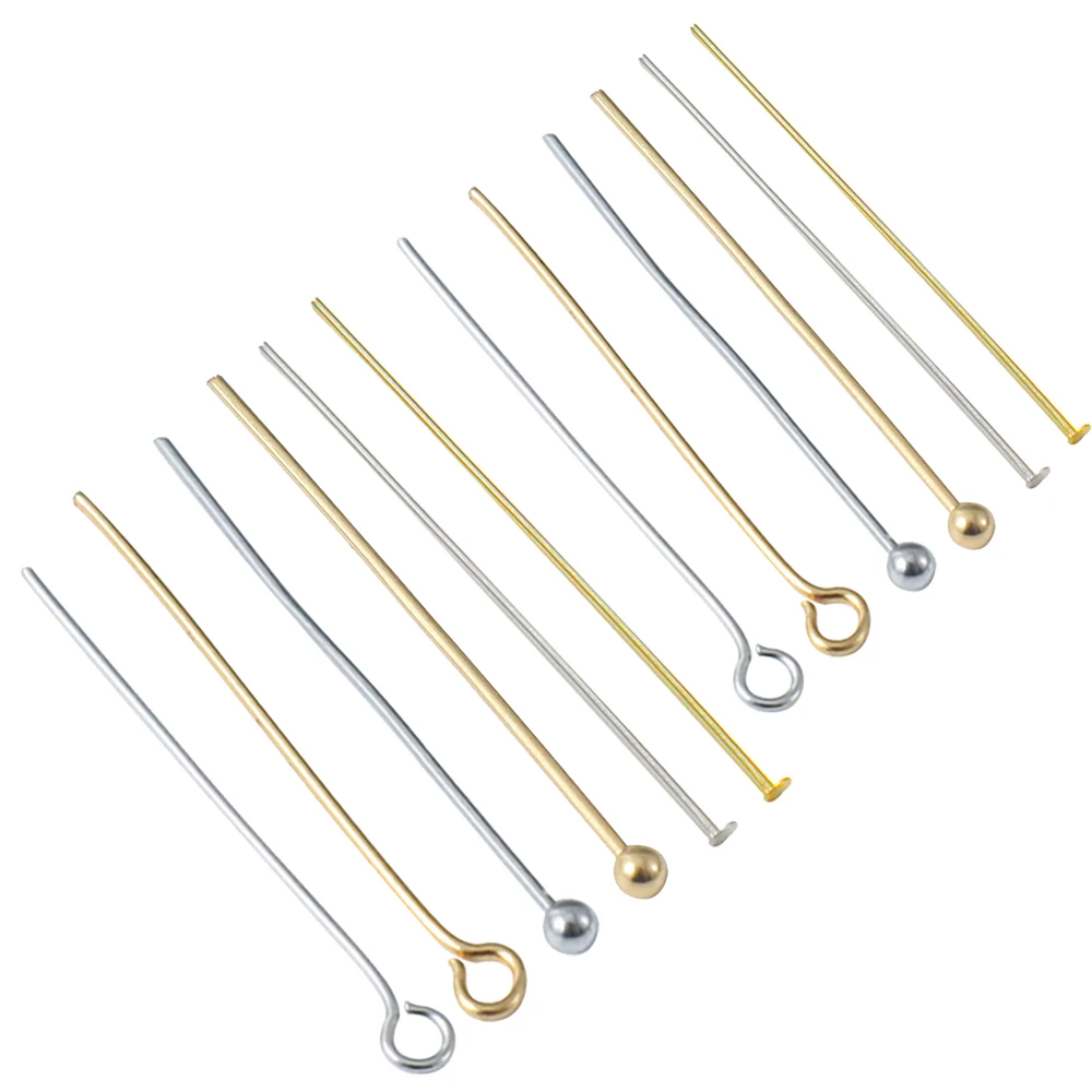 100pcs No Fade Stainless Steel Flat Ball Head Pins Findings for DIY Crafts Necklaces Bracelets Earrings Jewelry Making Supplies