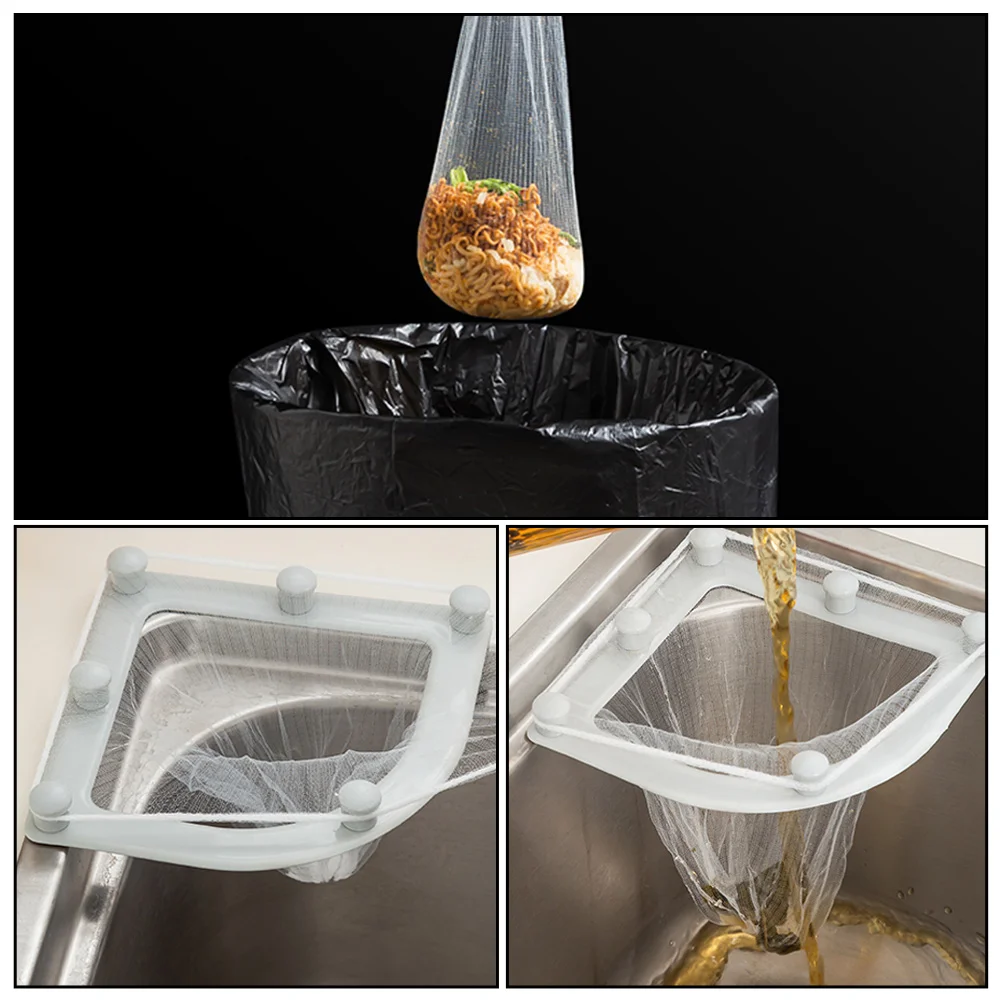 

1Set Kitchen Sink Strainer Safe Plastic Wire Mesh Food Filter Onetime Design Practical Drainage Tool Sink Strainer