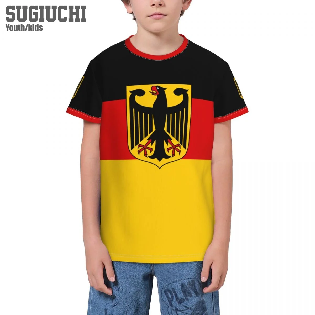 Custom Name Number Germany Flag Emblem 3D T-shirts For Kids Youth Boy/Girl Tees jersey Soccer Football Fans Gift T shirt