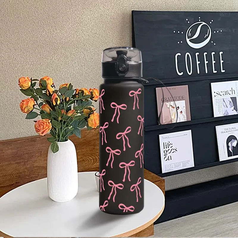 Botella Fashion Line Bow de 750 ml-BWBD/25.4 OZ - A Prueba de Fugas, Portátil, Vaso Deportivo Resistente para Exteriores