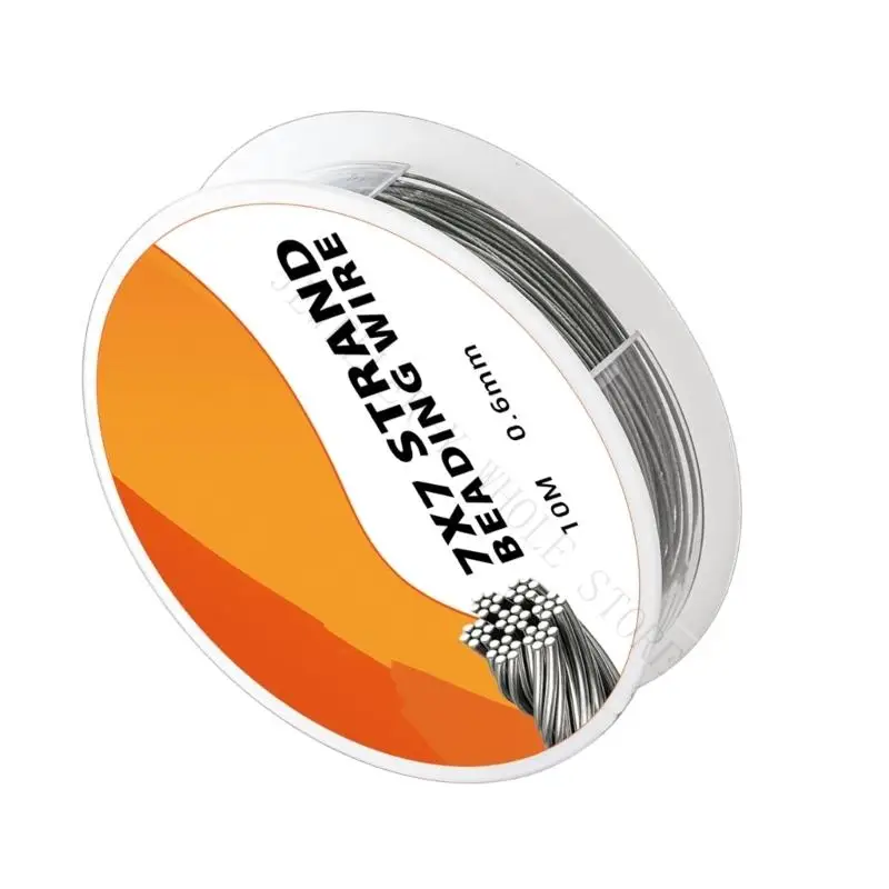 R7UF Metal Beading Wire Spool for DIY Accessory Projects, 10m Iron Wire for Stringing Beads and Jewelry Shaping Work