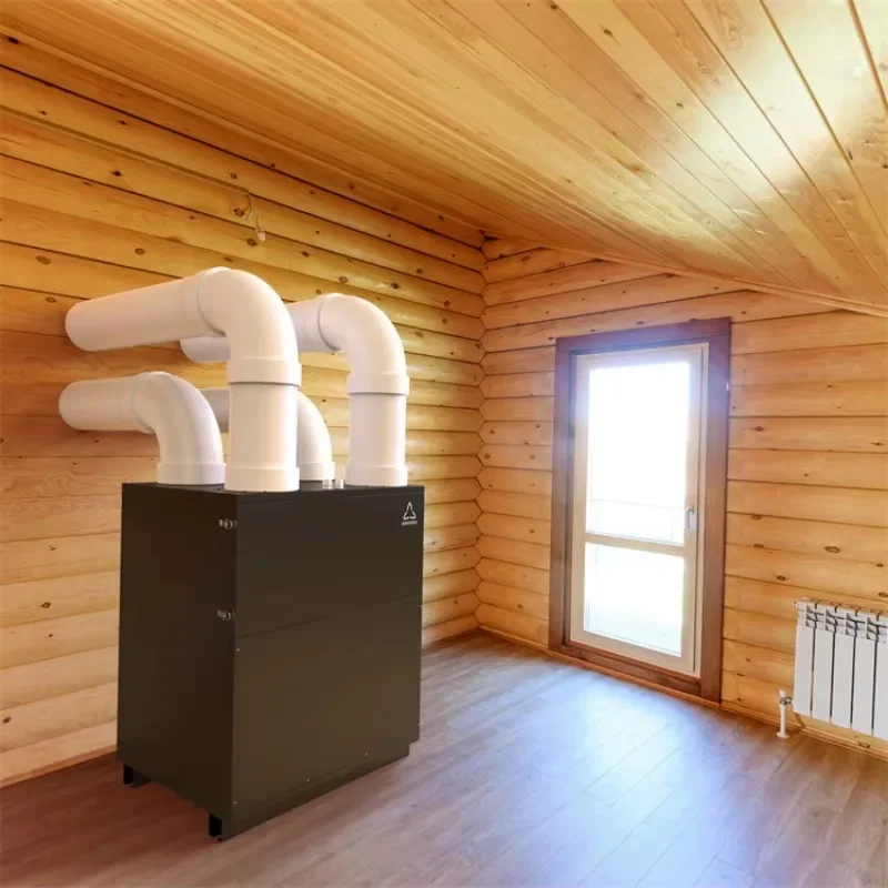 Erv Energy Hrv Home Wifi Hrv Heat Pump Heat Recovery Ventilation Unit Air Source Home Ventilation Unit with Heat Pump