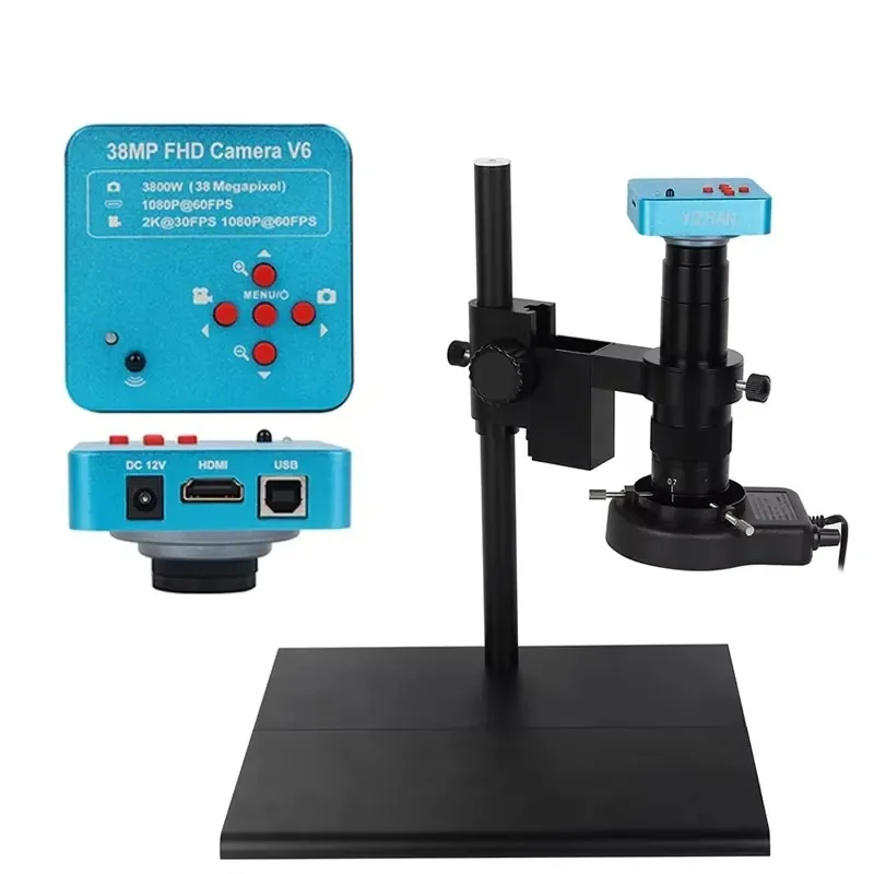 Hot Sale USB 38MP Industrial Electronic Digital Microscope Set 180x Lens CPU Soldering Watch Repair Tool