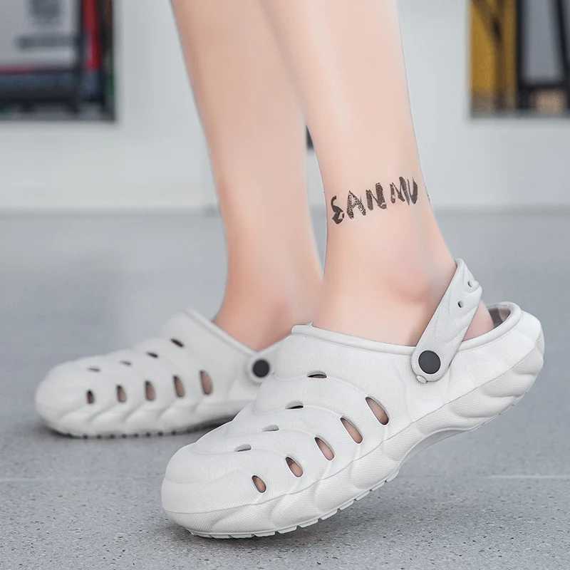 Summer Men's Hole Shoes Thick Bottom Anti-Slip Wear-Resistant Slippers Couple Style Outdoor Fashion Lightweight Beach Sandals - view 6