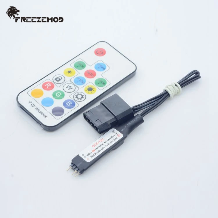 

FREEZEMOD Computer Water Cooling Ambient Light 5V RGB Full-Color Remote Controller CH-YKKZ Rainbow Controller