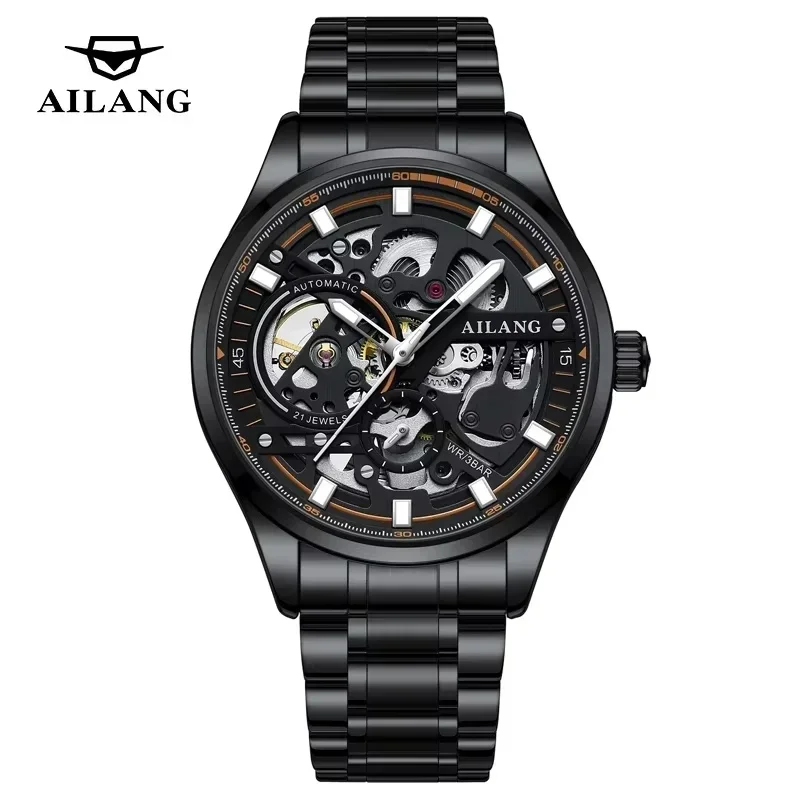ailang-8838-men's-steampunk-skeleton-tourbillon-automatic-mechanical-watch-luminous-waterproof-wristwatch-for-fashionable-gentle