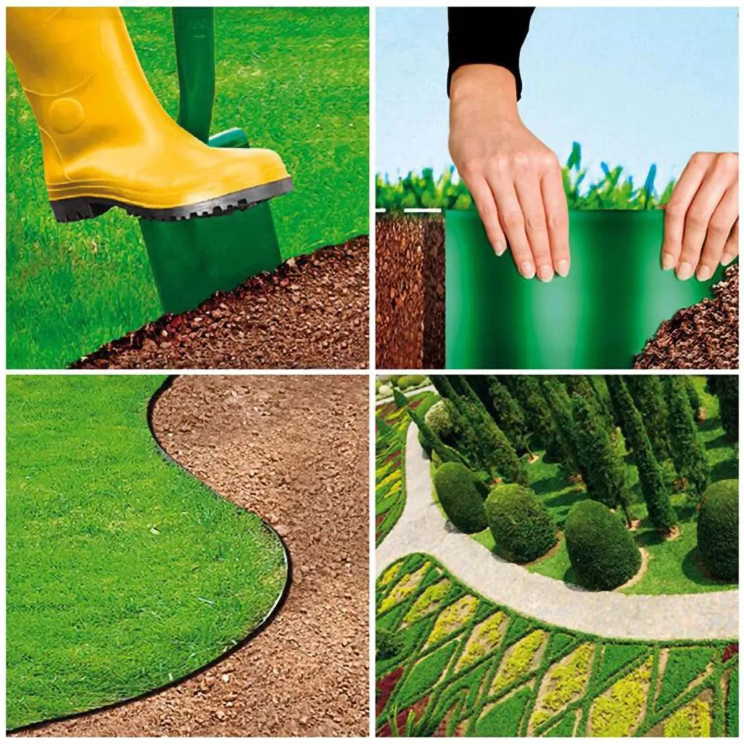 10/15/20cm Garden Grass Lawn Edge Border Fence Path Flexible Lawn Edging Border Fence Outdoor Landscape Garden Decor