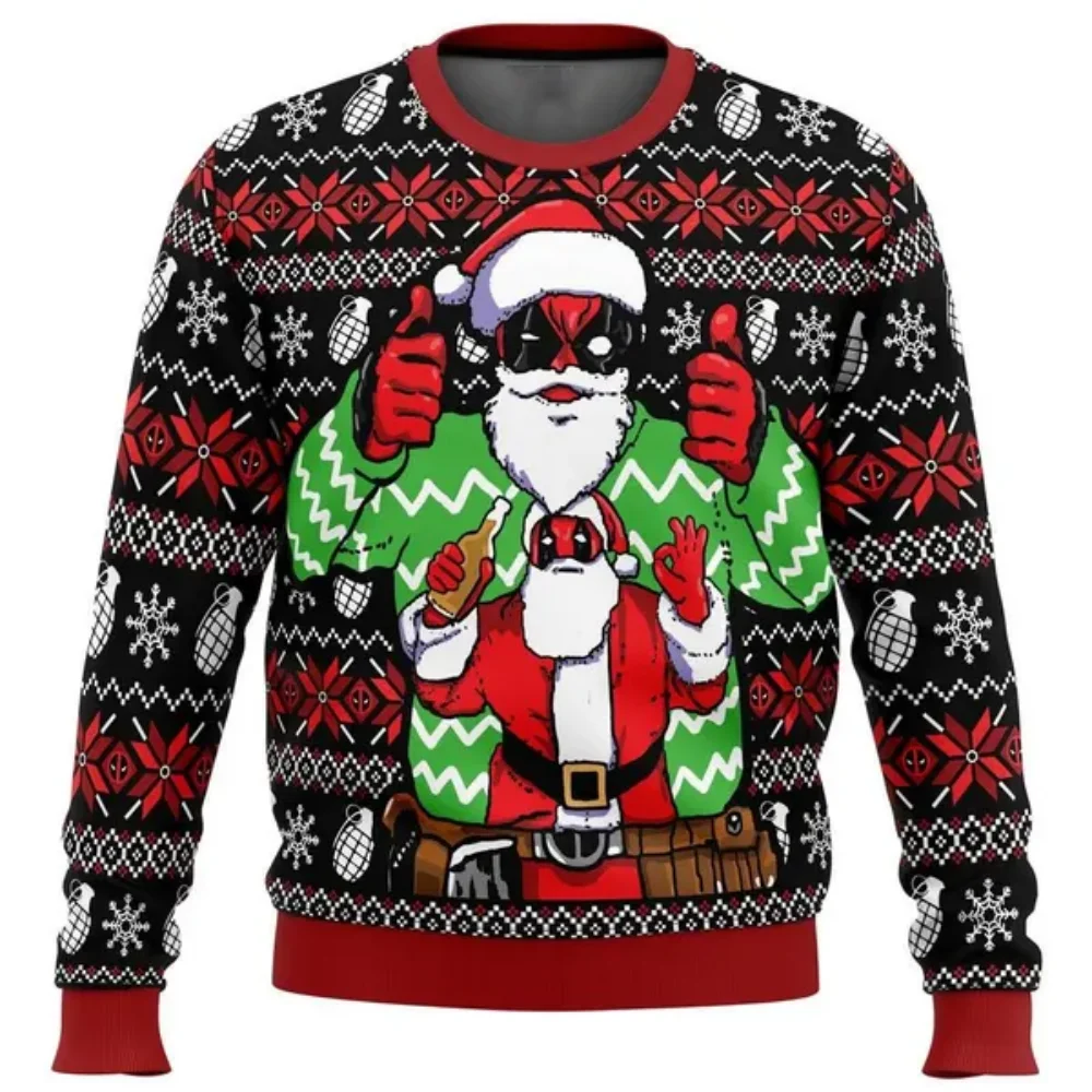 

Winter New Ugly Christmas sweater Fashion crew neck jumper 3D Long sleeved men's and women's sweatshirts Holiday casual Christma