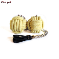 Poi Dancing Fire Juggling Fire Spinning Fire Shows Flow Arts Pair of Pro Medium Monkey Fist Fire Poi